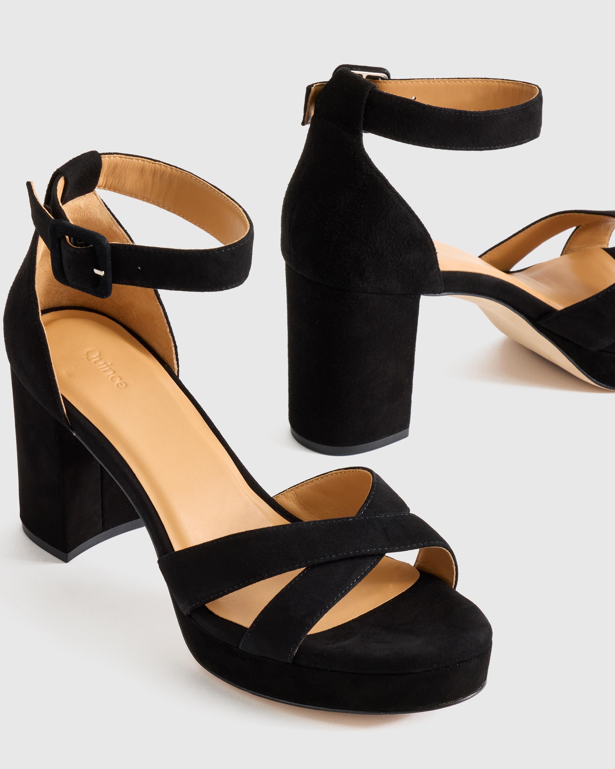 Quince | Women's Italian Leather Crisscross Platform Sandal Product Image