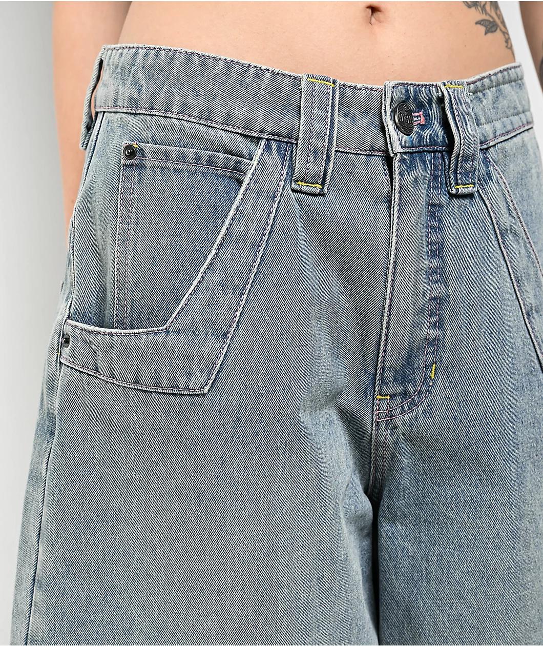 A.LAB Analog Star Cable Denim Shorts Product Image