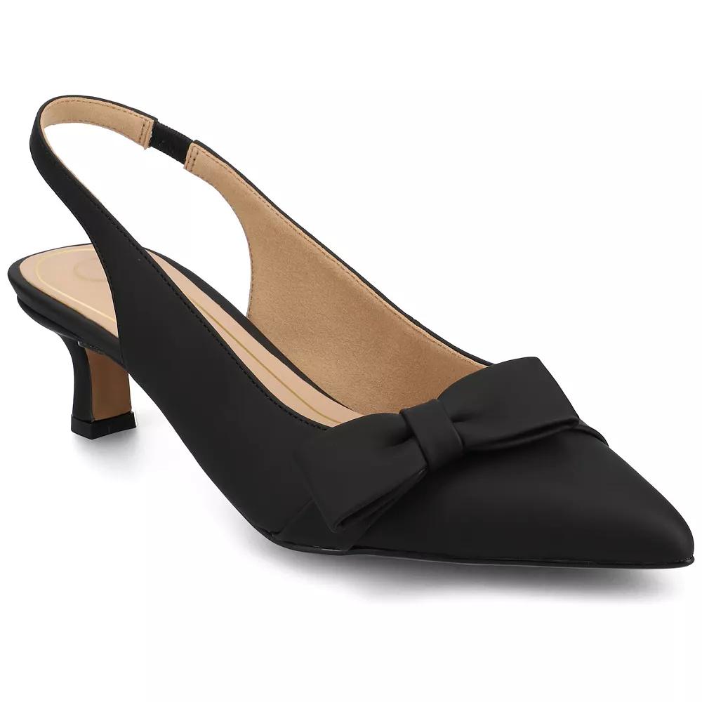 Journee Paloma Women's Sling Back Kitten Heel Pumps,  Product Image