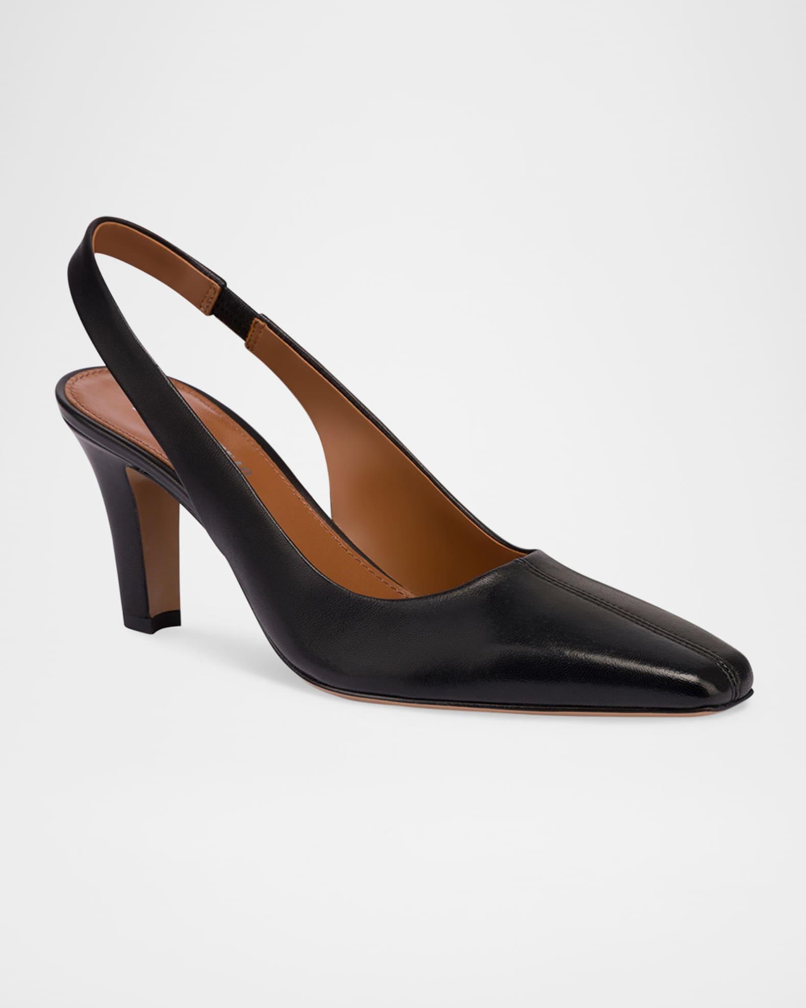 Belle Leather Slingback Pumps Product Image