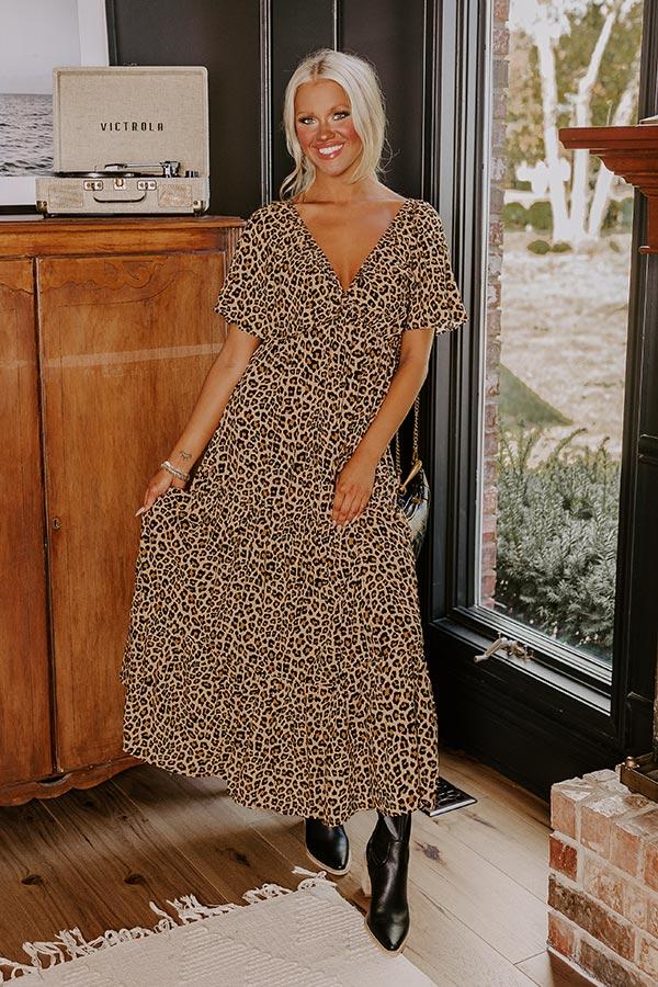 Fiercely In Love Leopard Maxi Dress Product Image