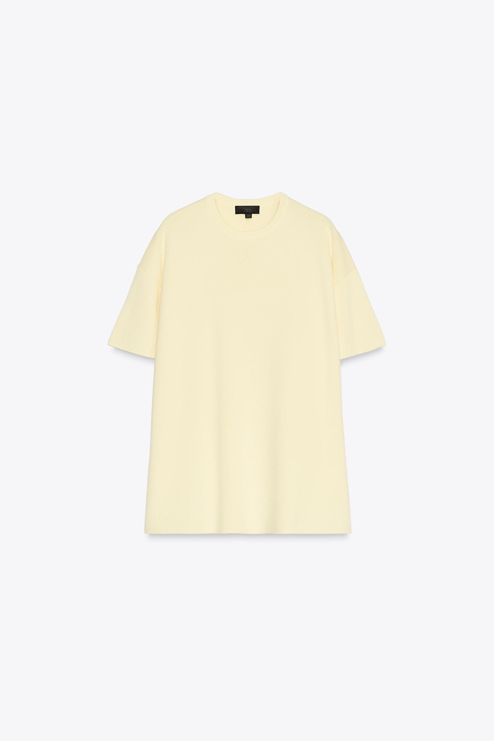 OVERSIZED SHORT SLEEVE KNIT TOP Product Image