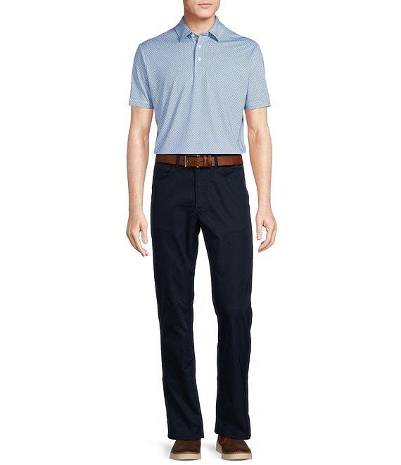 Cremieux Blue Label Performance Stretch Geometric Print Short Sleeve Polo Shirt Product Image