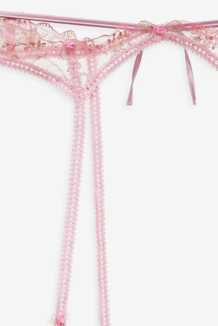 Dainty Daphne Garter Belt — Pink Product Image
