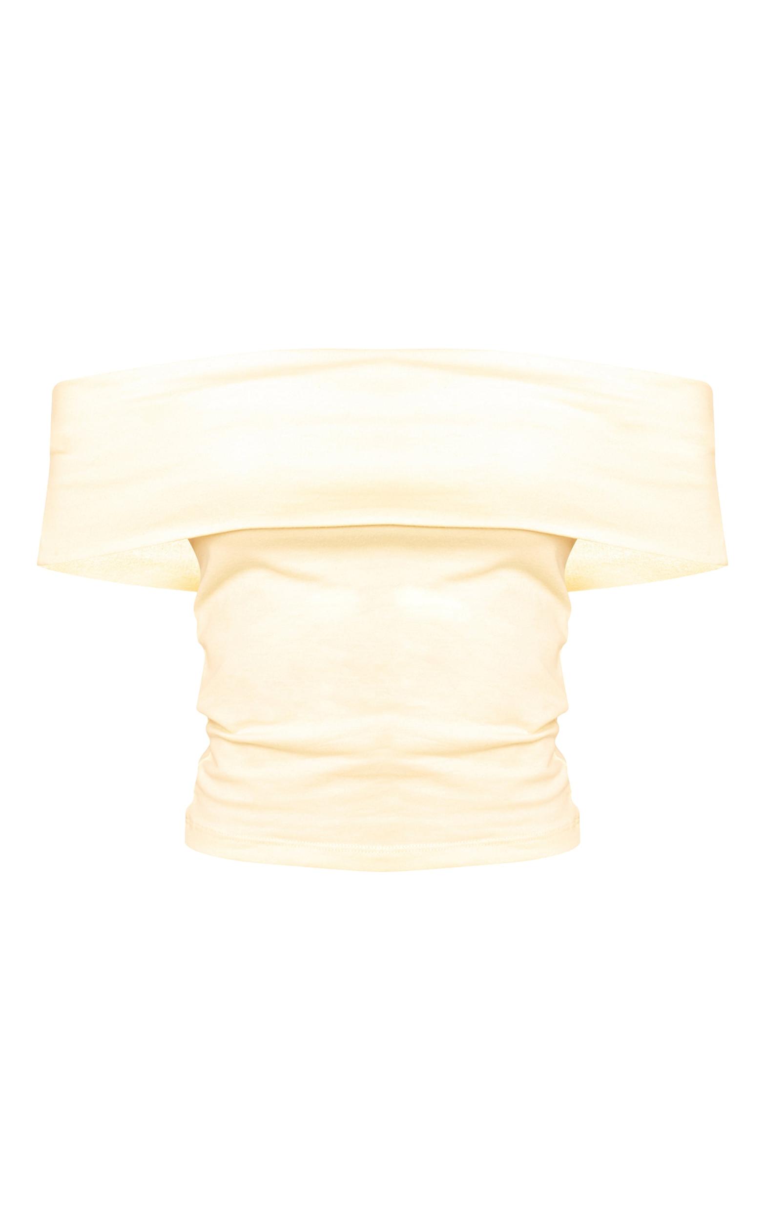 Butter Cream Soft Cotton Bardot Top Product Image