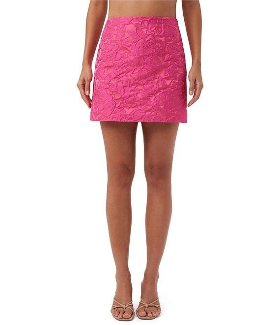 Trina Turk Rico Sweetheart Jacquard High-Rise Mini Skirt Product Image