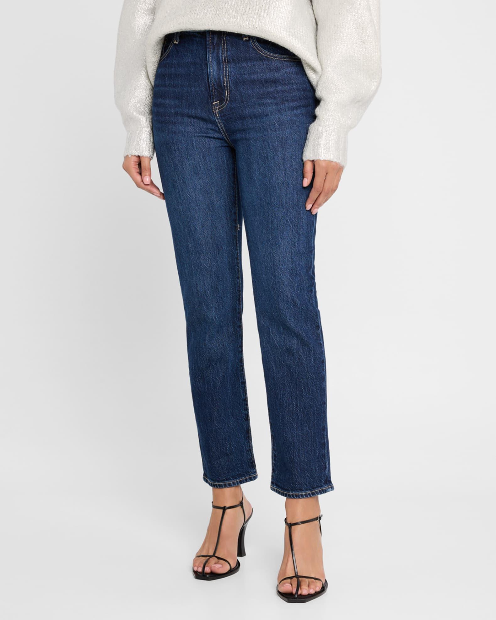 Bri High-Rise Slim Straight Jeans Product Image
