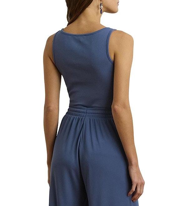 Lauren Ralph Lauren Stretch Cotton Scoop Neck Tank Top Product Image