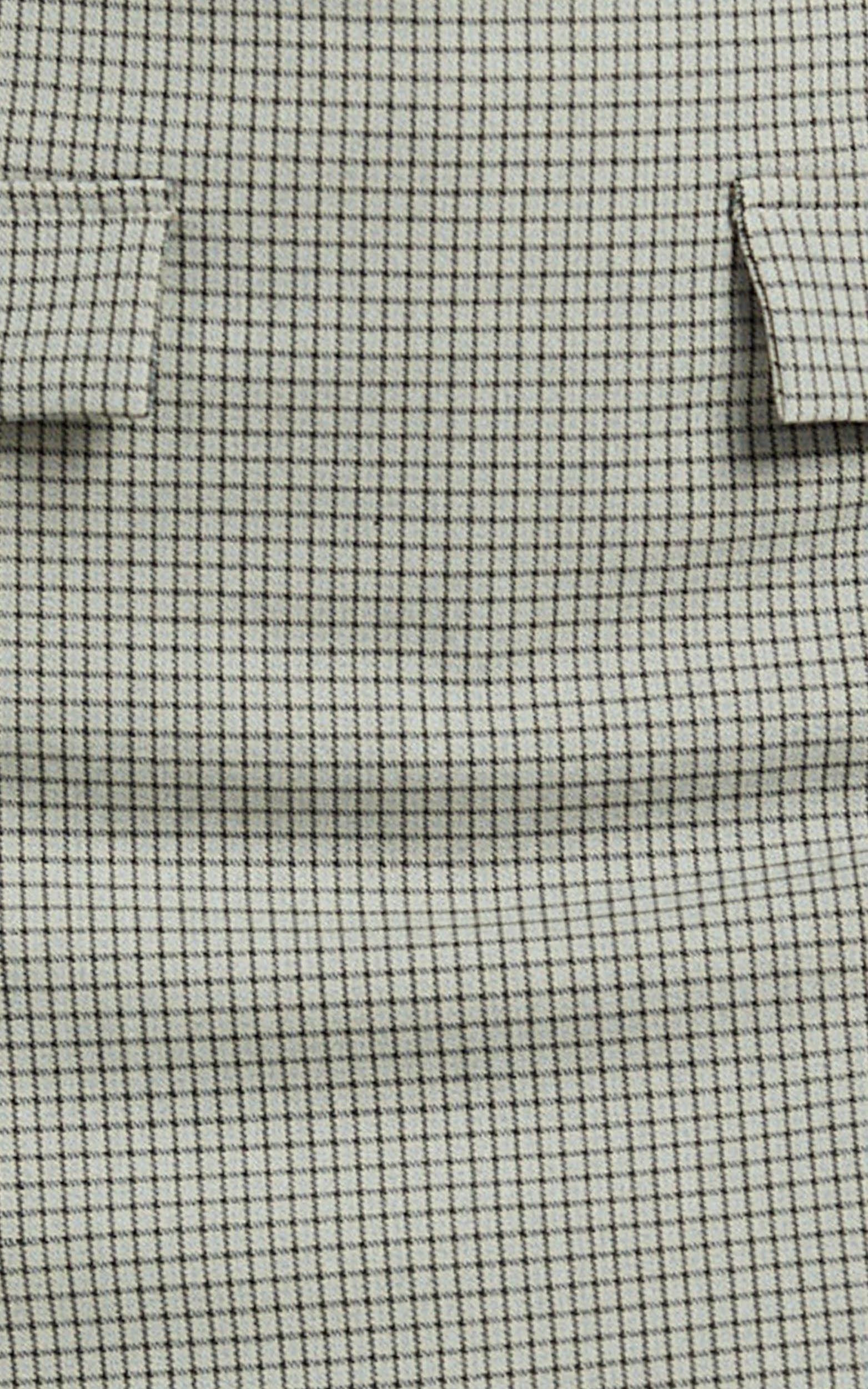 Angela Mini Skort - Mid Waist Faux Pocket Check Skort in Beige Check Product Image