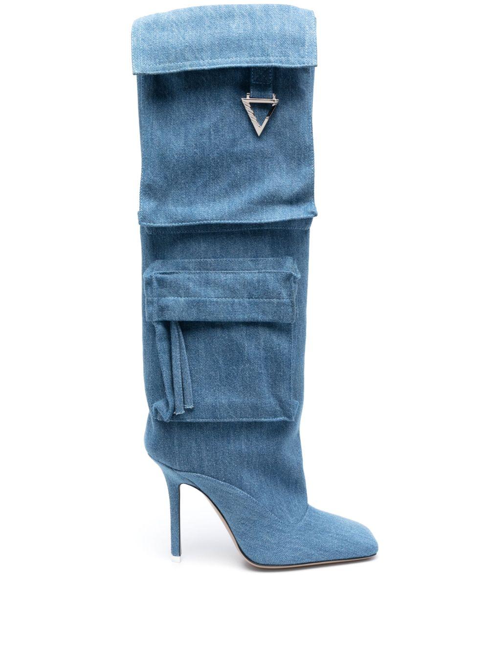 ATTICO Light Blue Fabric Boots Product Image