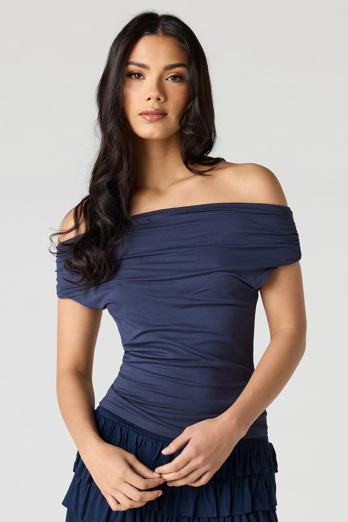 Ruched Off Shoulder Top Female Product Image