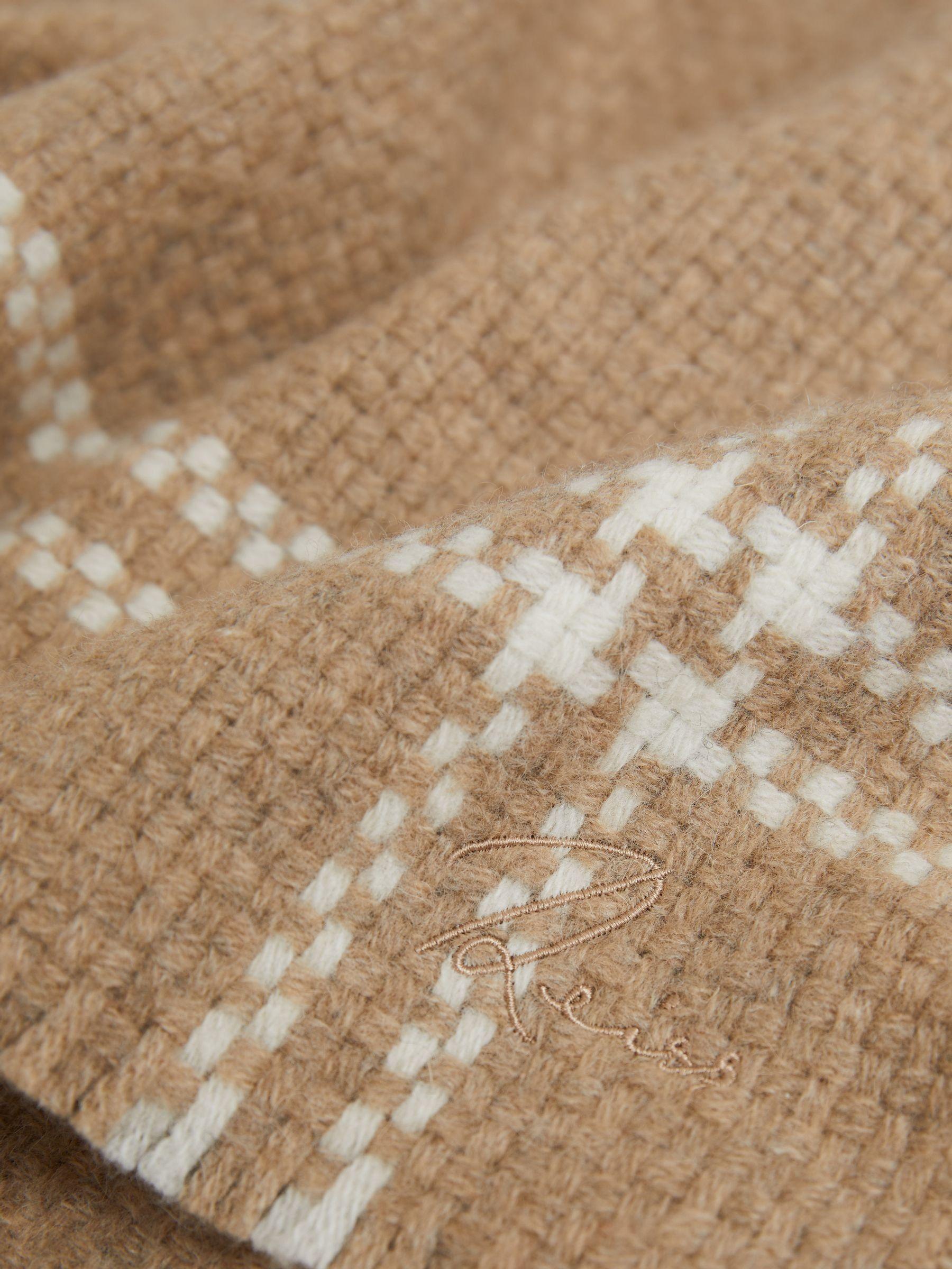 Wool-Cashmere Fringed Scarf in Camel Product Image