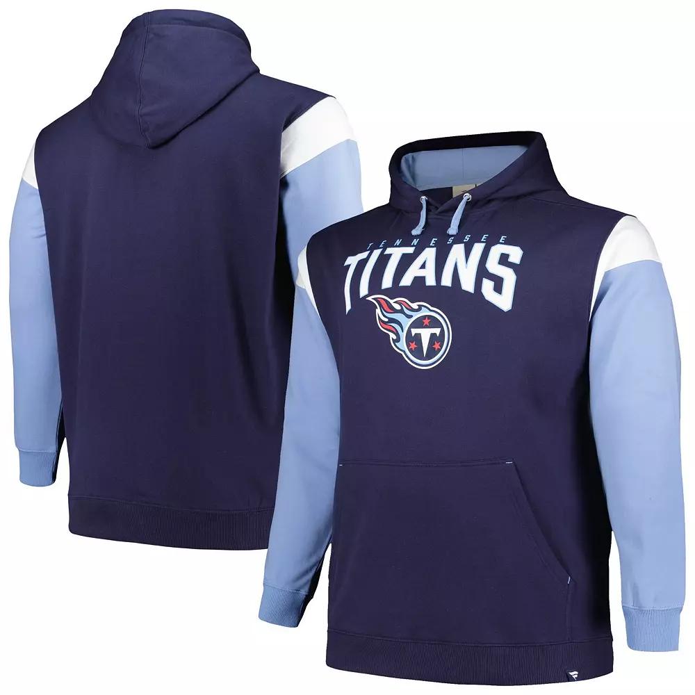 Men's Profile Navy Tennessee Titans Big & Tall Trench Battle Pullover Hoodie,  Product Image