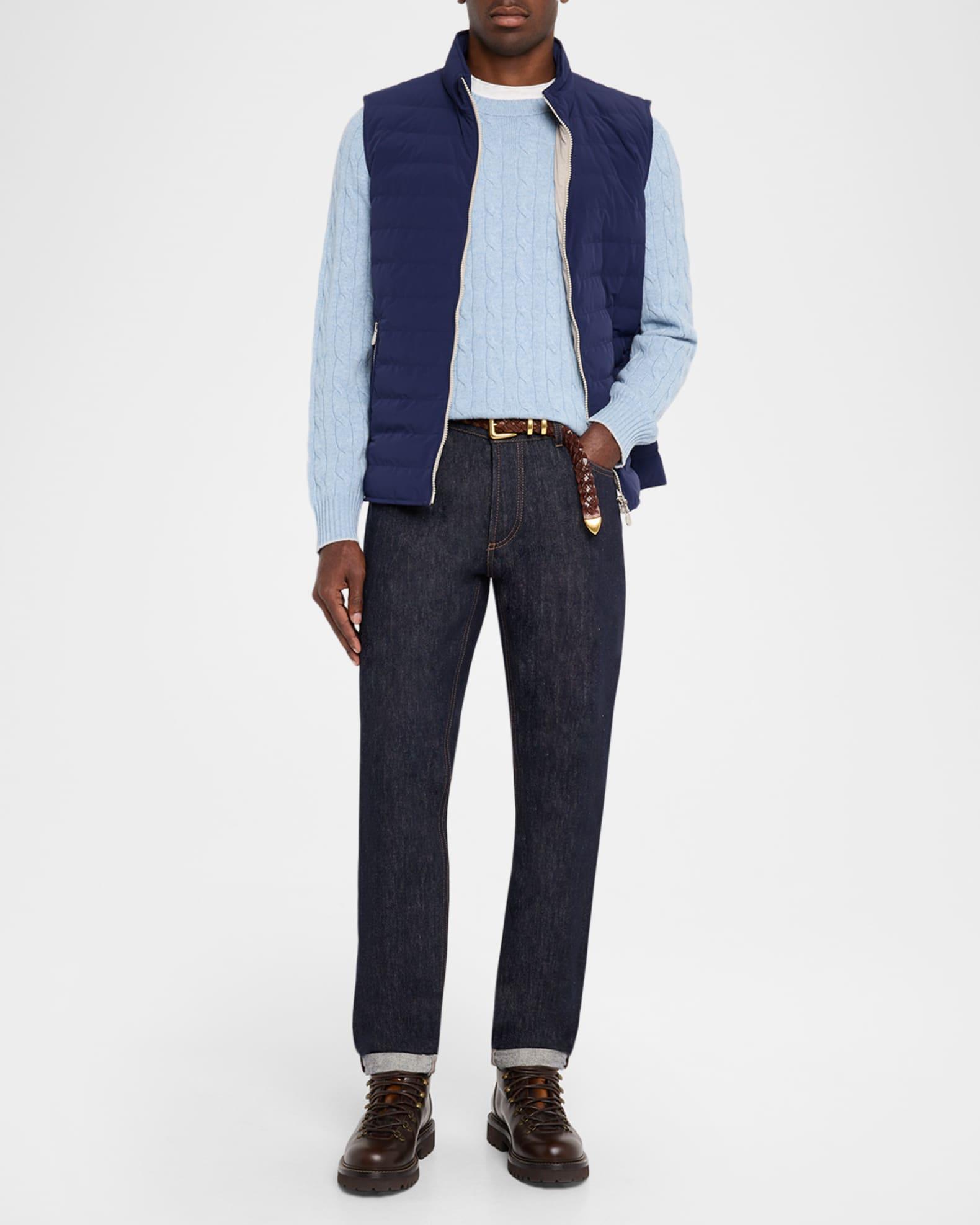 Men's Cashmere Cable Knit Crewneck Sweater Product Image