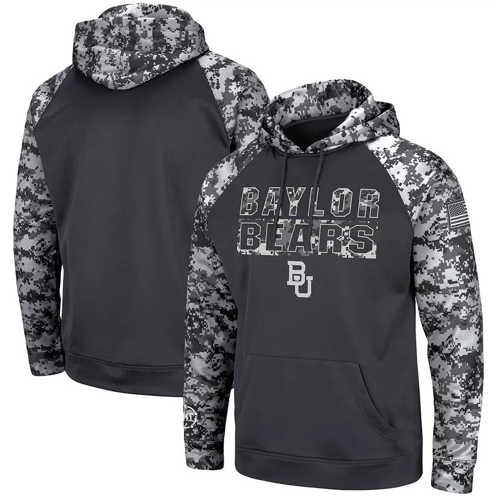 Men's Colosseum Charcoal Oklahoma State Cowboys OHT Military Appreciation Digital Camo Pullover Hoodie,  Product Image