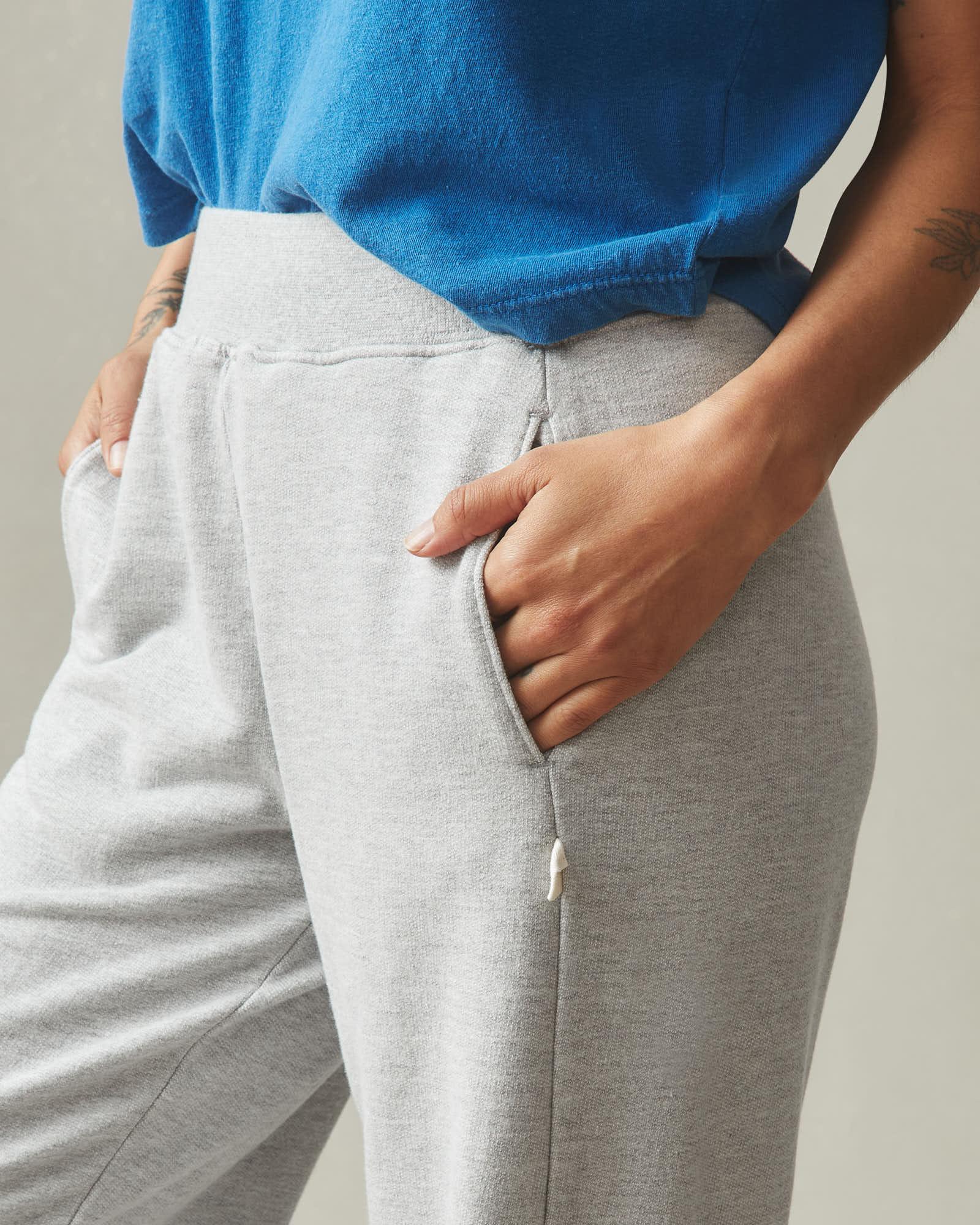 Women's French Terry Straight Sweatpant - Ash Heather Product Image
