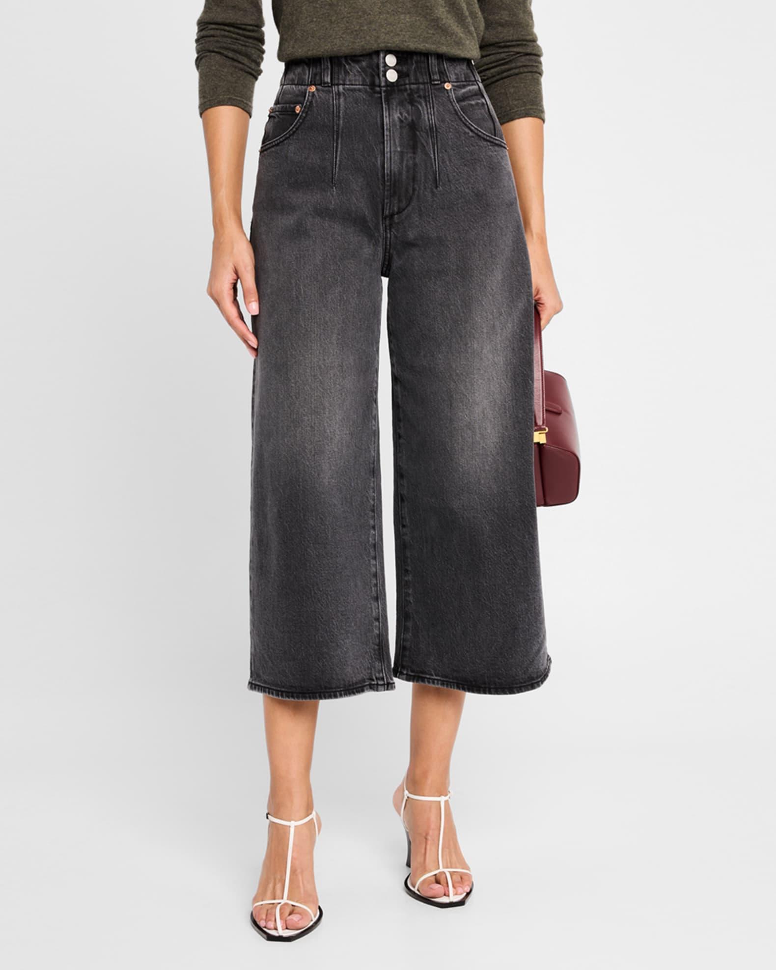 Scarlett High-Rise Ultra Wide-Leg Crop Jeans Product Image