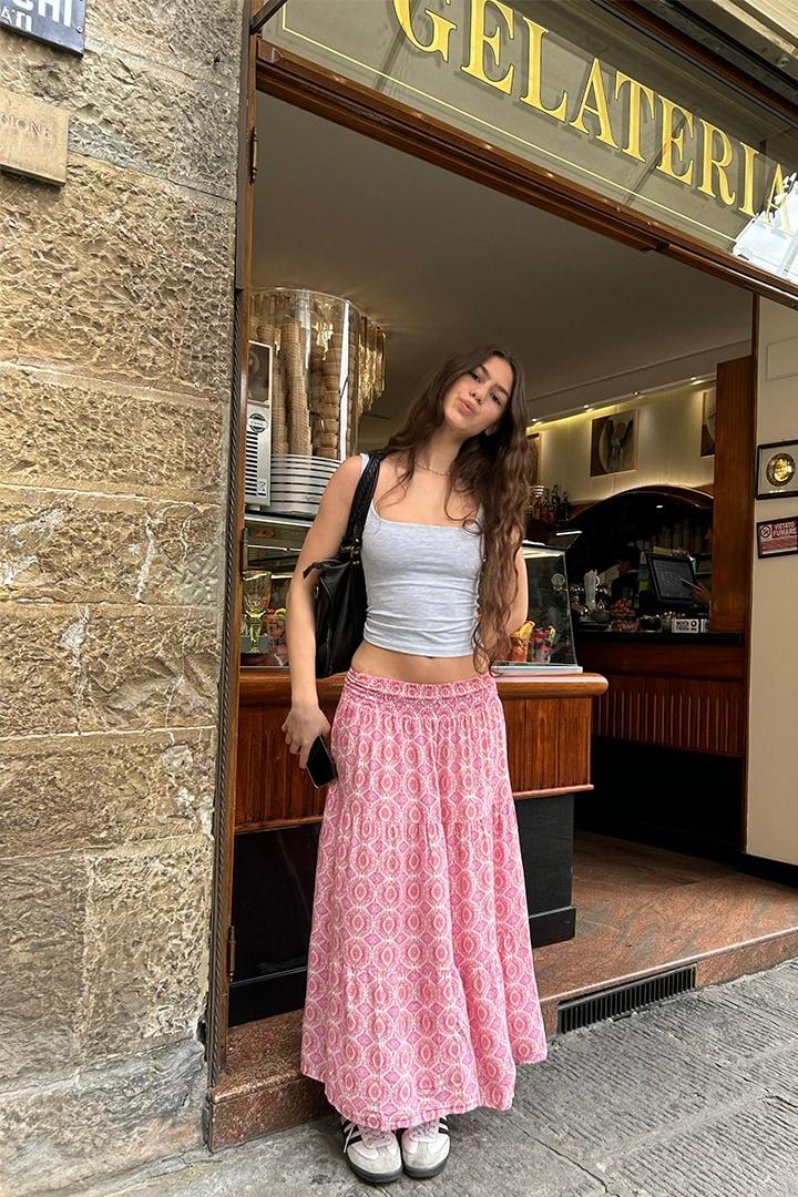 Long ruffle skirt Product Image