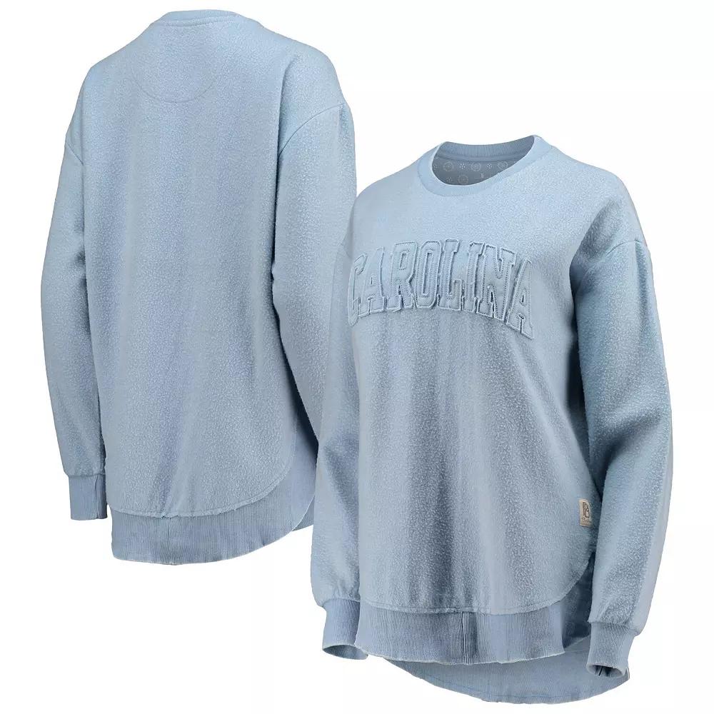 Women's Pressbox Carolina Blue North Carolina Tar Heels Ponchoville Pullover Sweatshirt, Size: Large, Light Product Image