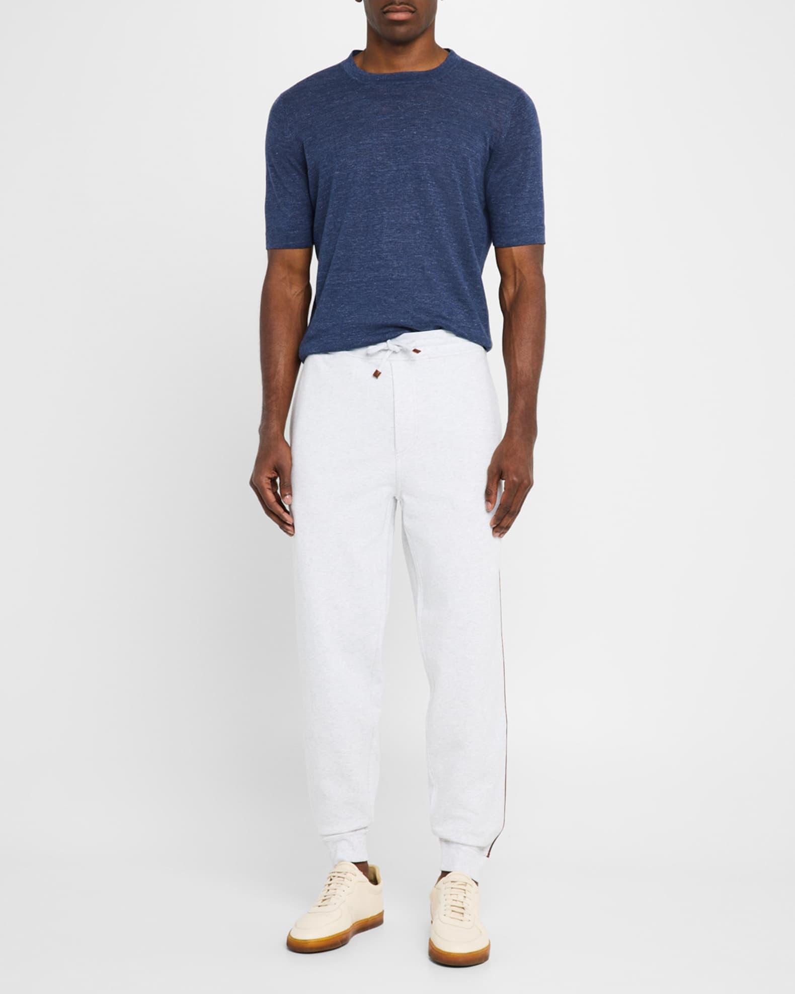 Men's Linen and Cotton Heathered Crewneck T-Shirt Product Image