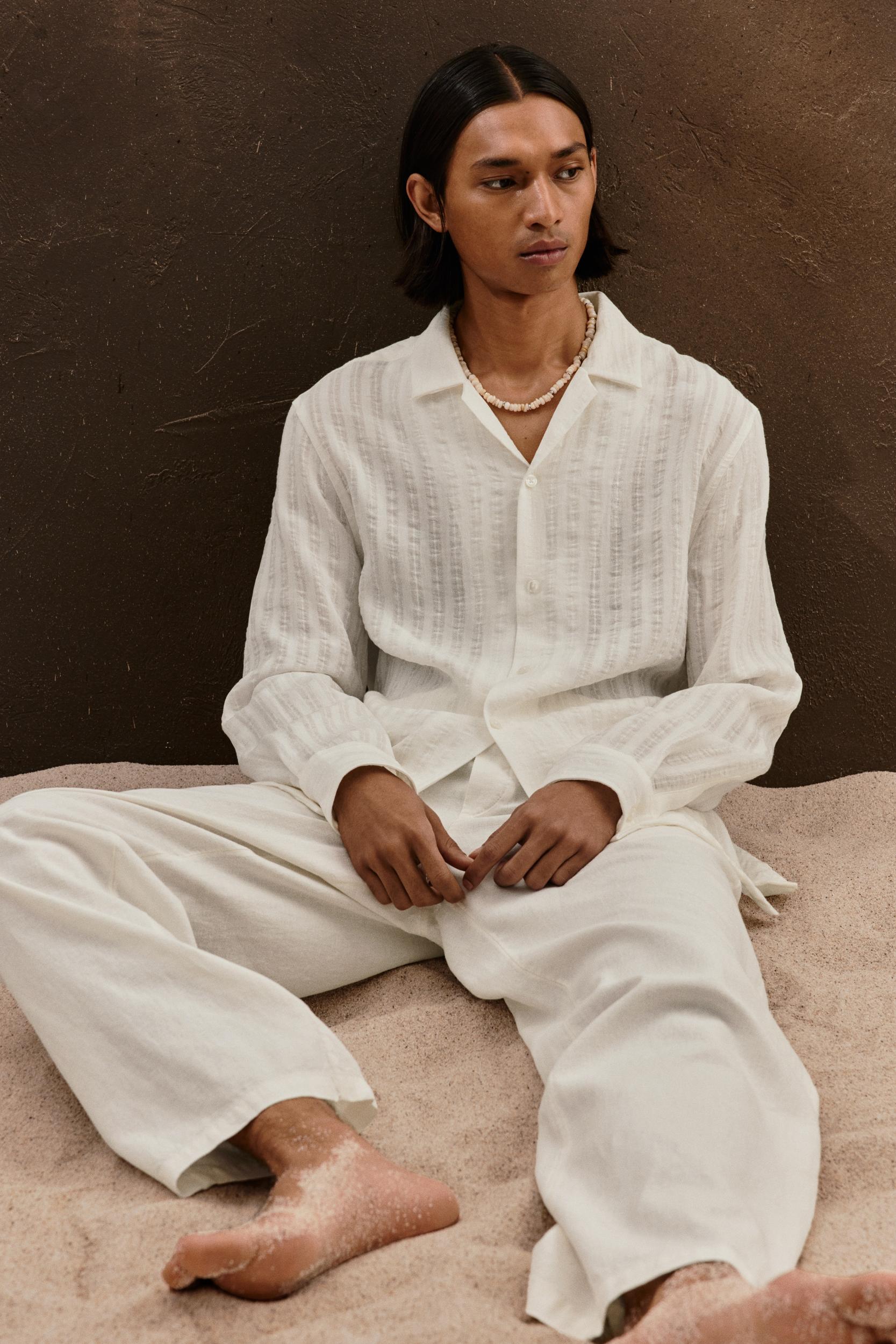 Regular-Fit Long-Sleeved Resort Shirt Product Image