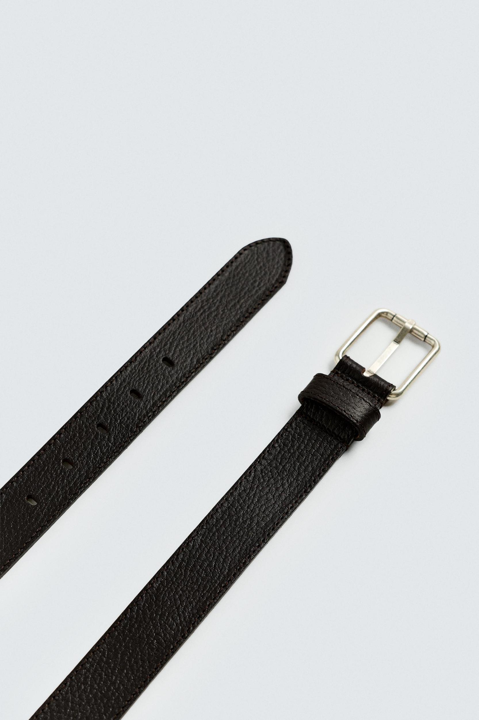 TOPSTITCH LEATHER BELT Product Image