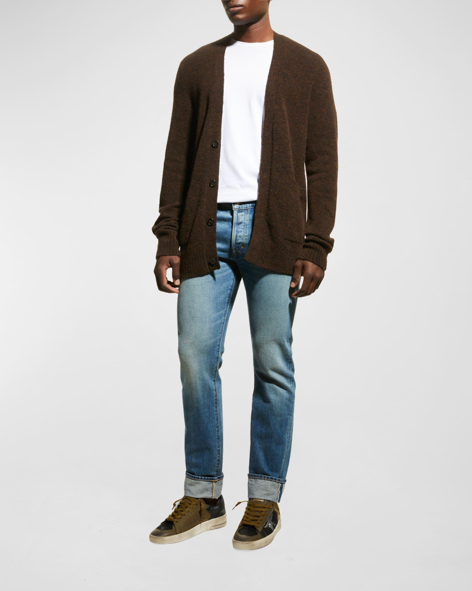 Men's Stardan Leather & Mesh Low-Top Sneakers Product Image