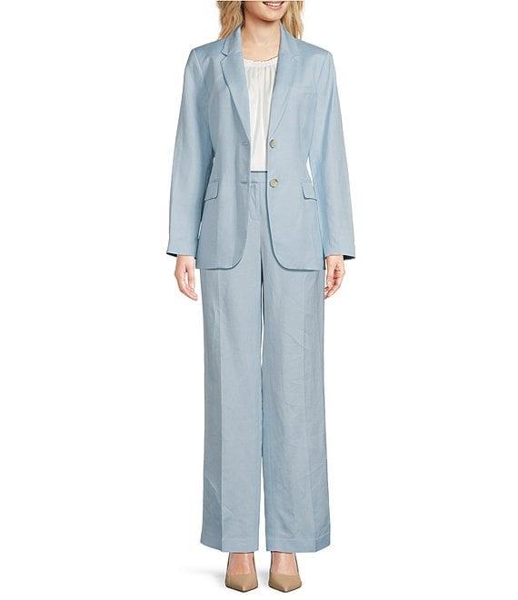 Anne Klein Round Neck Sleeveless Pleated Neck Blouse Product Image