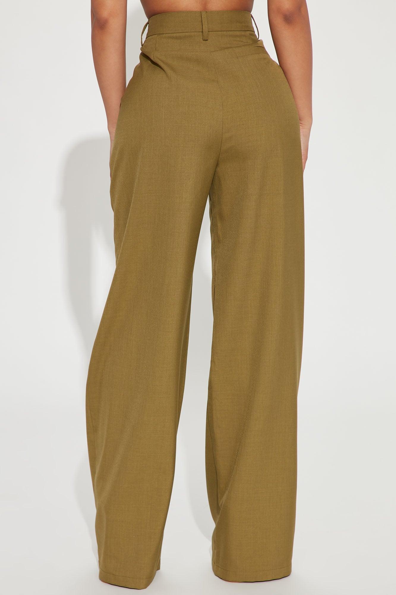 Karli Wide Leg Pant - Chartreuse Product Image