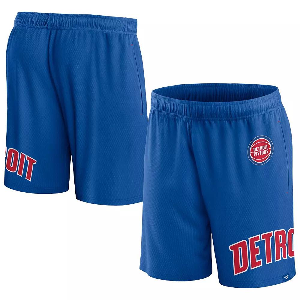 Men's Fanatics Branded Blue Detroit Pistons Free Throw Mesh Shorts, Size: Medium, Pis Blue Product Image