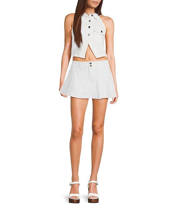 GB Denim Halter Coordinating Vest Product Image