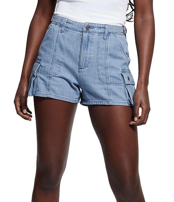 Guess Amara Super High Rise 3#double; Inseam Cargo Shorts Product Image