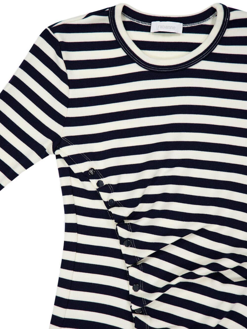striped button-detail top Product Image