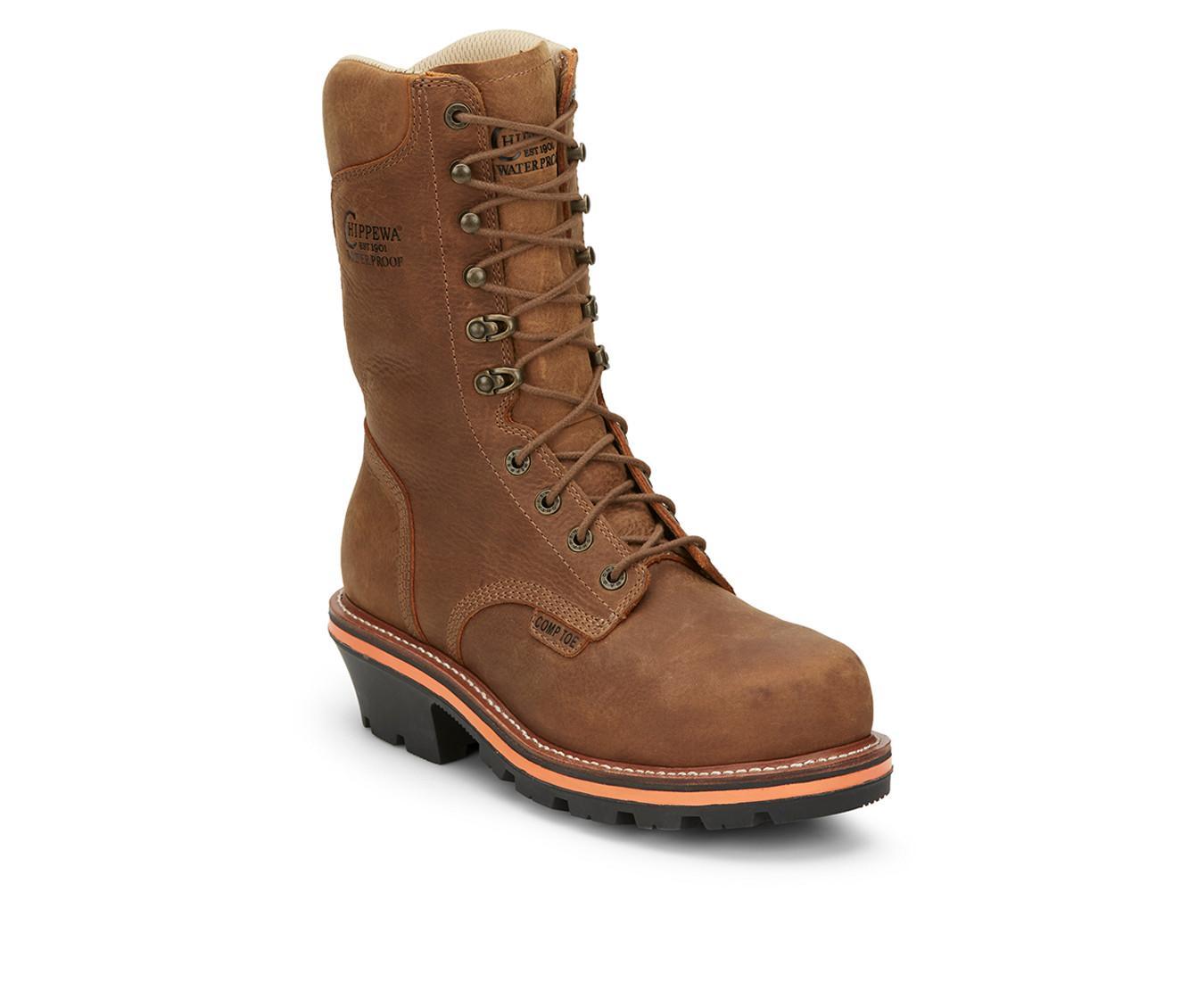 Men's Chippewa Boots Thunderstruck 10" Composite Toe Waterproof Work Boots Product Image