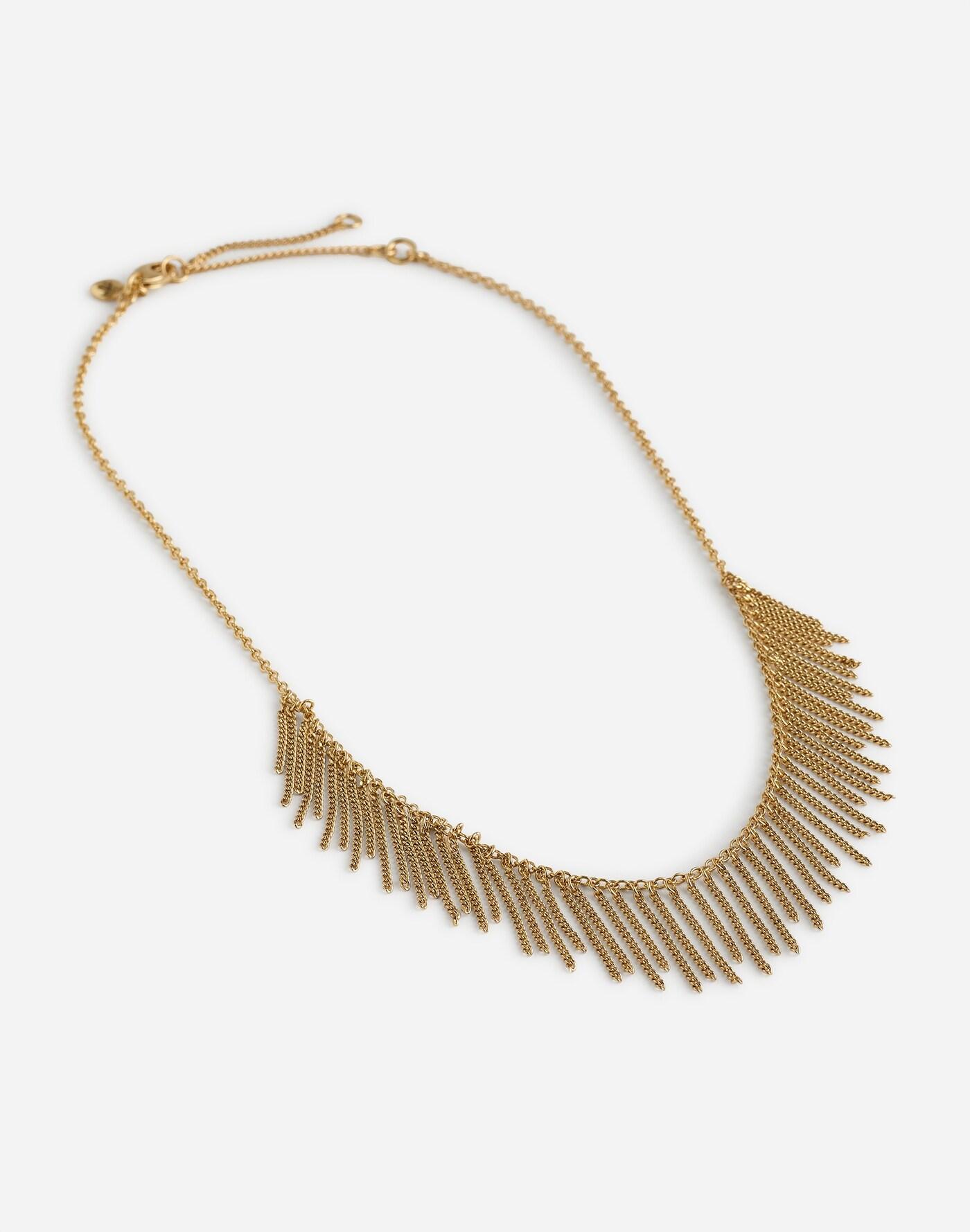Chain Fringe Choker Necklace Product Image