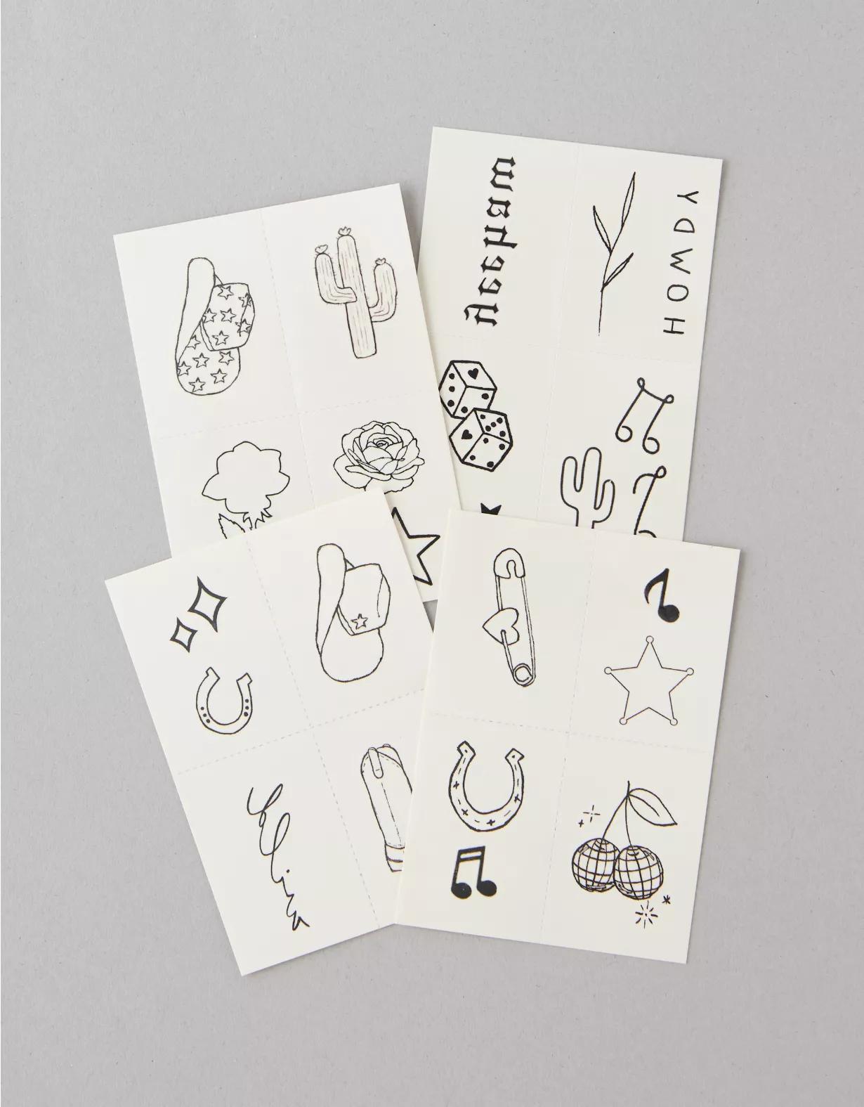 Inked By Dani Disco Cowgirl Temporary Tattoo Pack Product Image