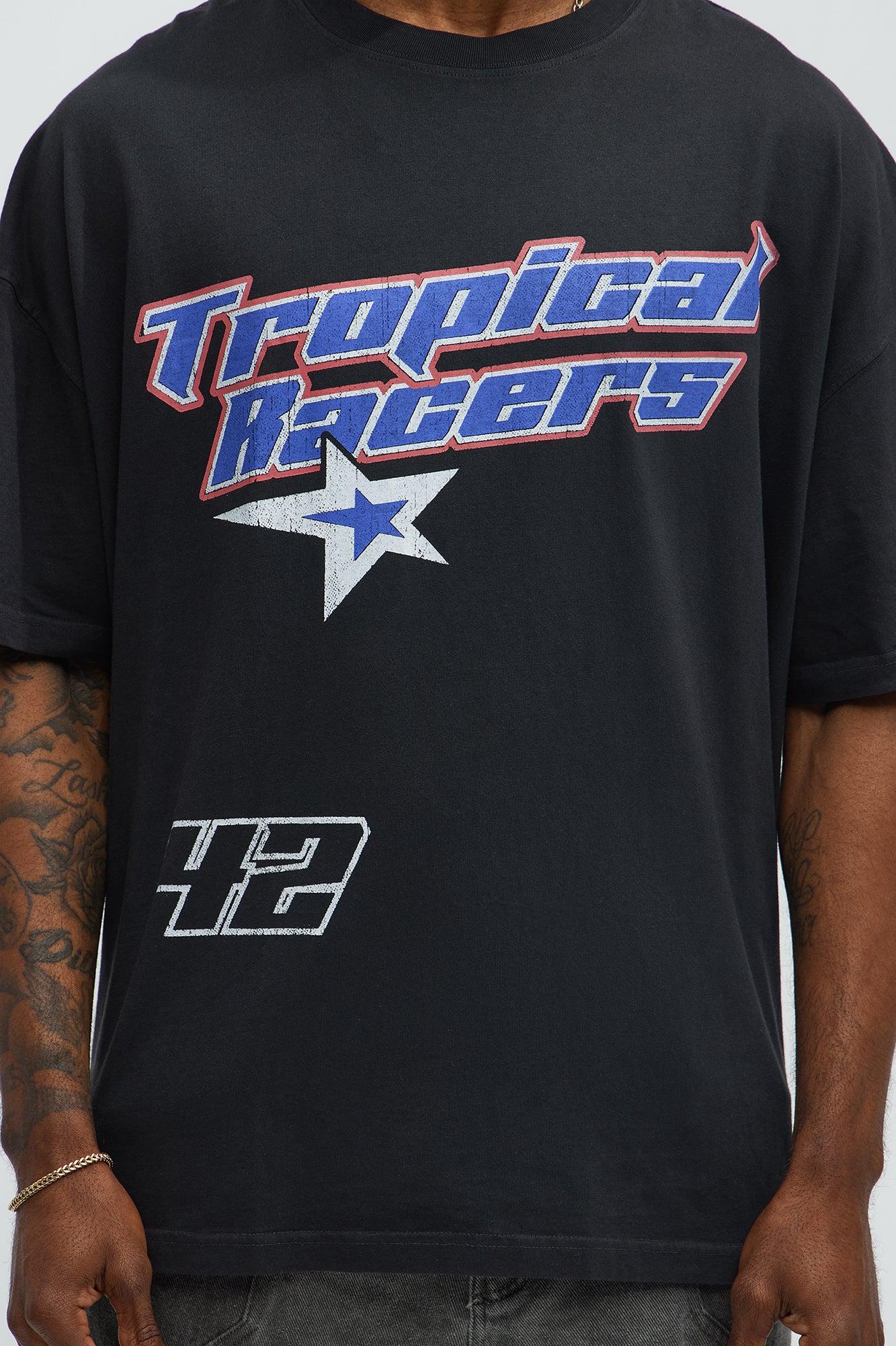 Tropical Racers Oversized Short Sleeve Tee - Black Wash Male Product Image