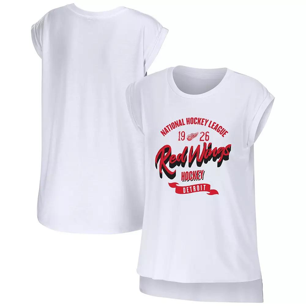 Women's WEAR by Erin Andrews White Detroit Red Wings Domestic Tank Top,  Product Image