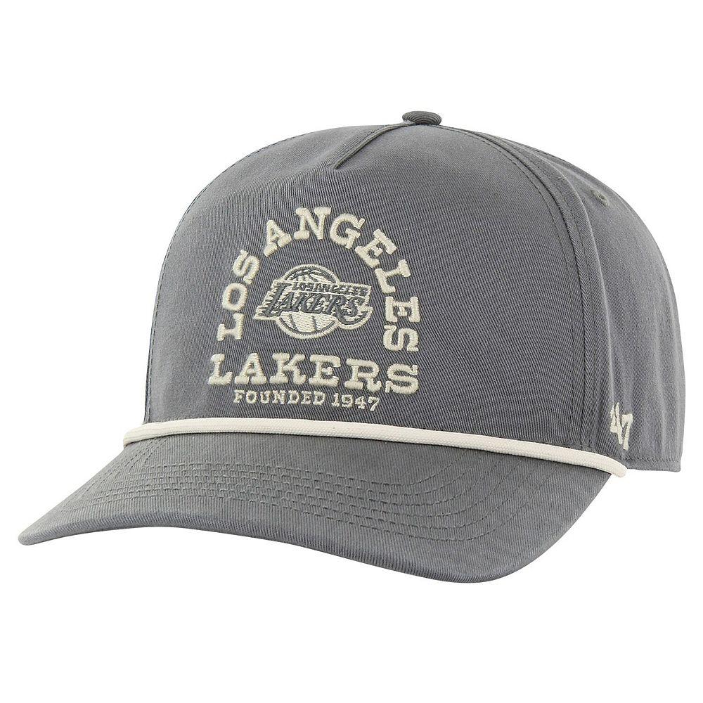 Men's '47  Charcoal Los Angeles Lakers Canyon Ranchero Hitch Adjustable Hat Product Image