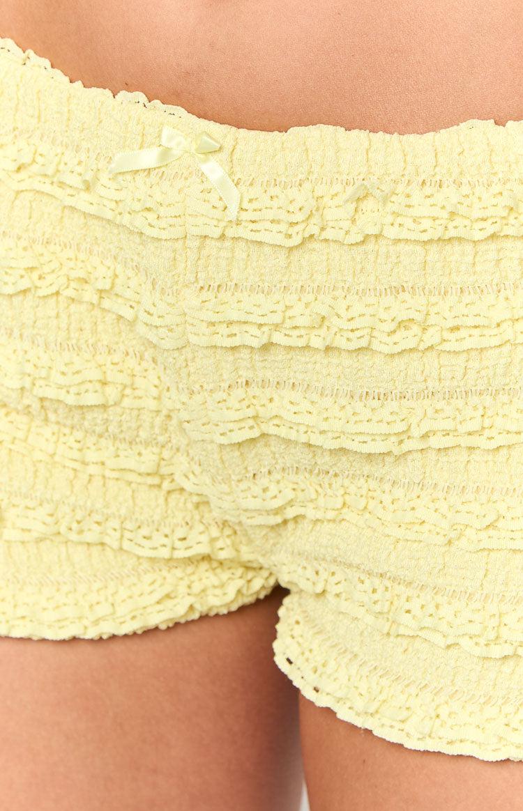 Leo Yellow Micro Shorts Girls Product Image