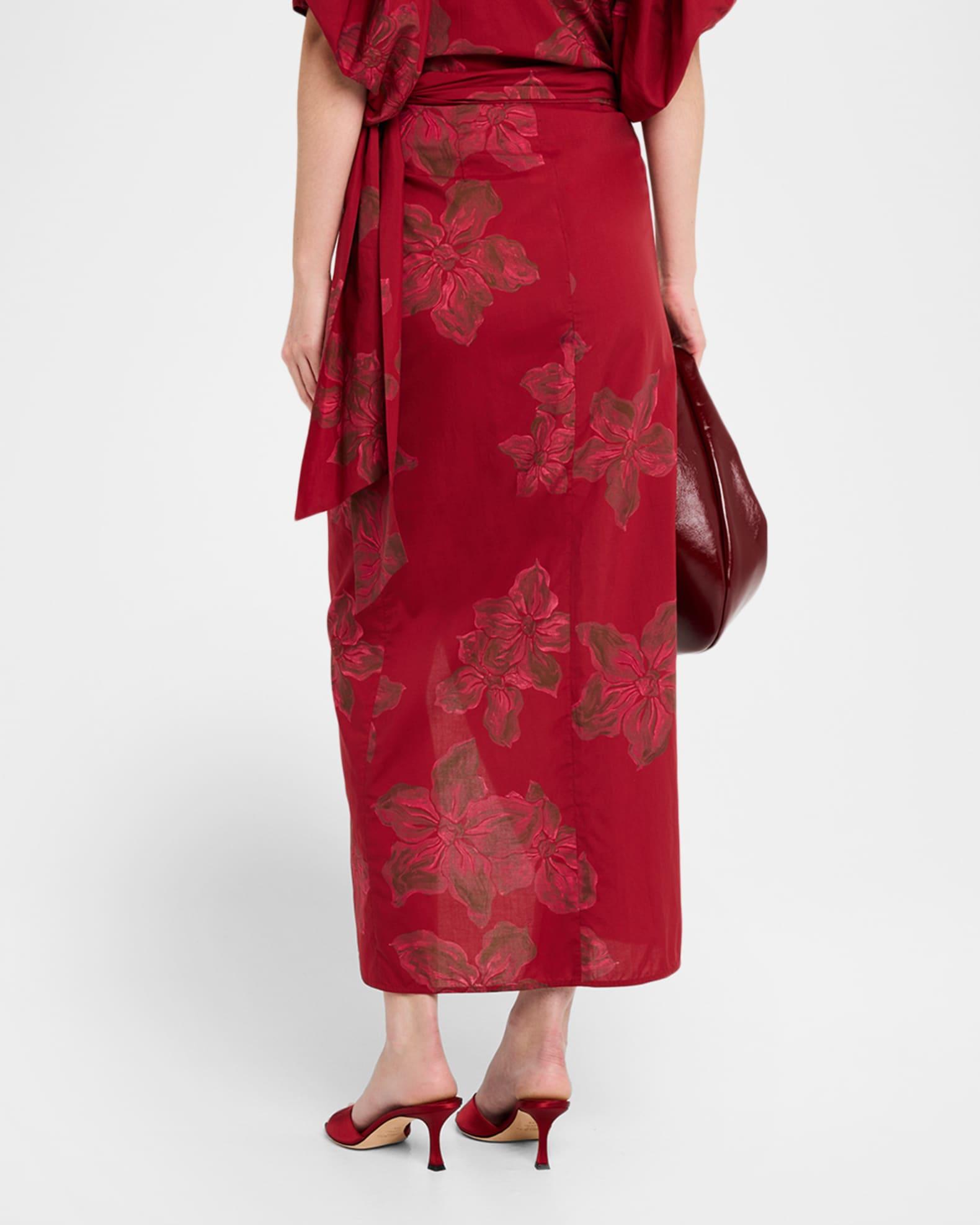 Ewa Floral-Print Maxi Wrap Skirt Product Image