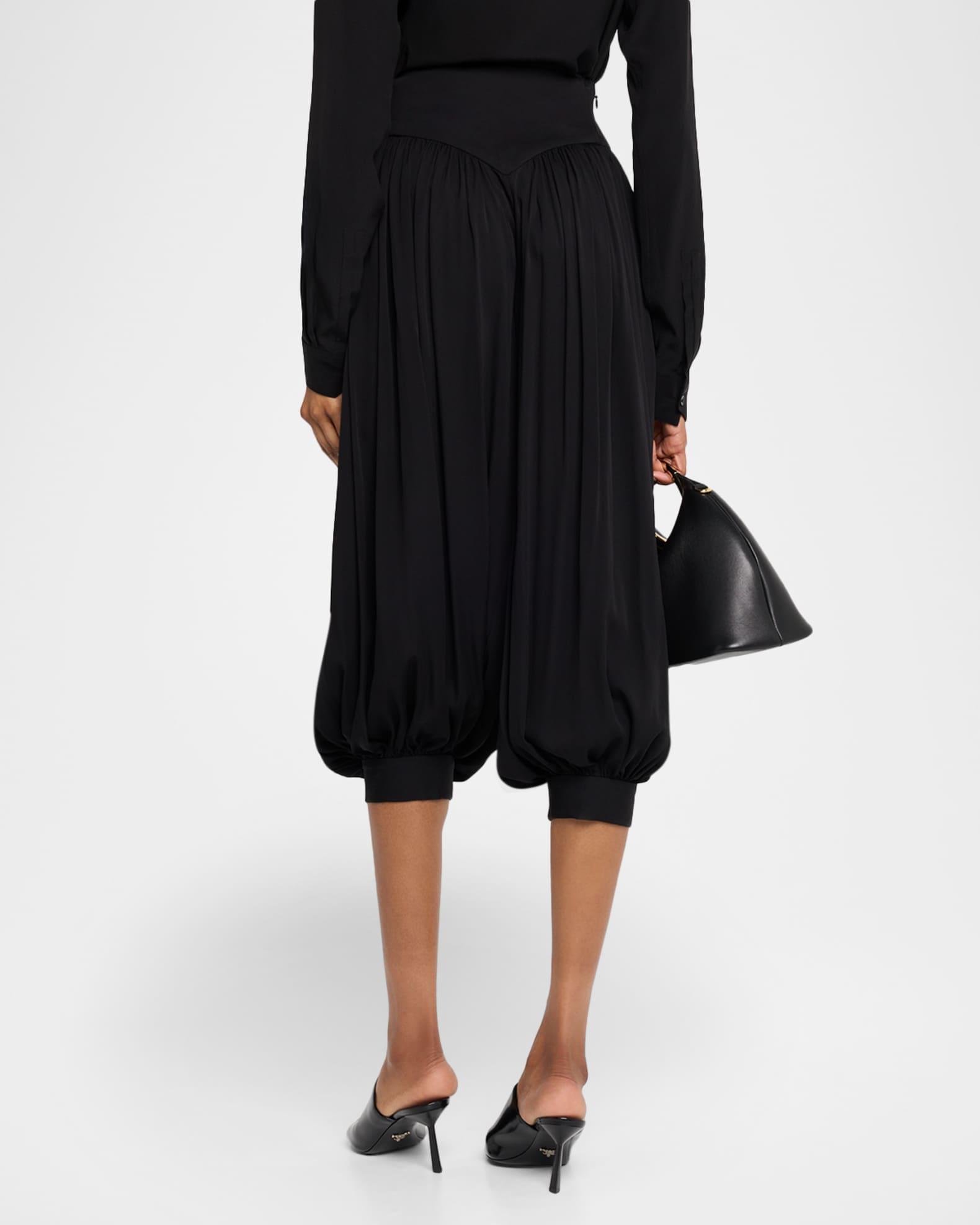 High-Rise Balloon-Leg Crop Bloomer Pants Product Image