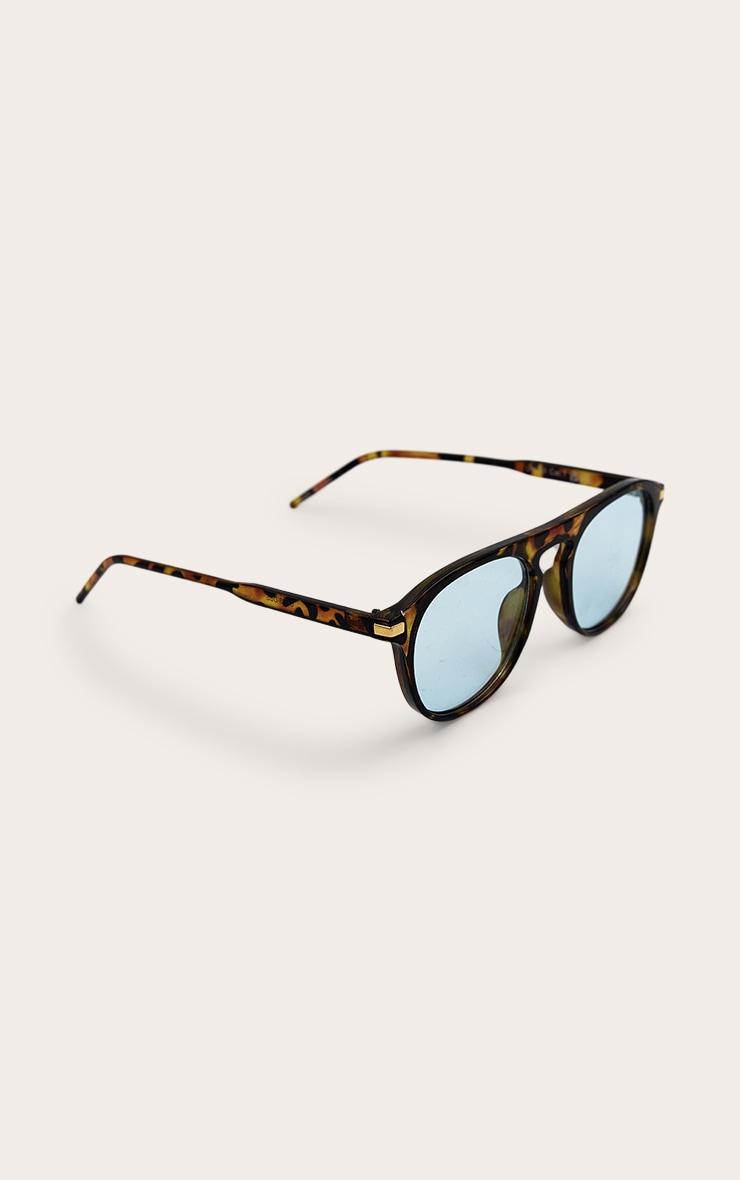Acid Tortoiseshell Angled Aviator Sunglasses Product Image