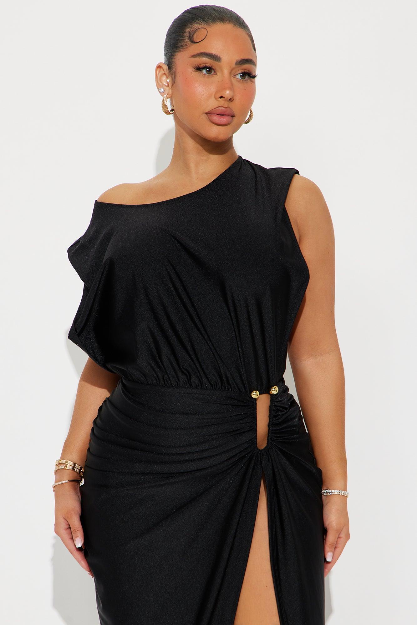 Spice It Up Midi Dress - Black Product Image