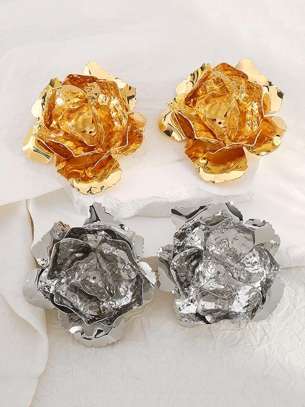 Flower Shape Drop Earrings Product Image