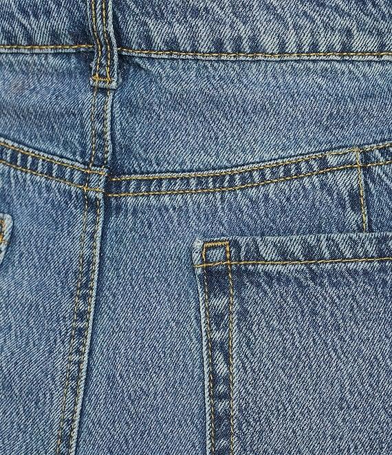 GB Frayed Hem Cropped Barrel Jeans Product Image