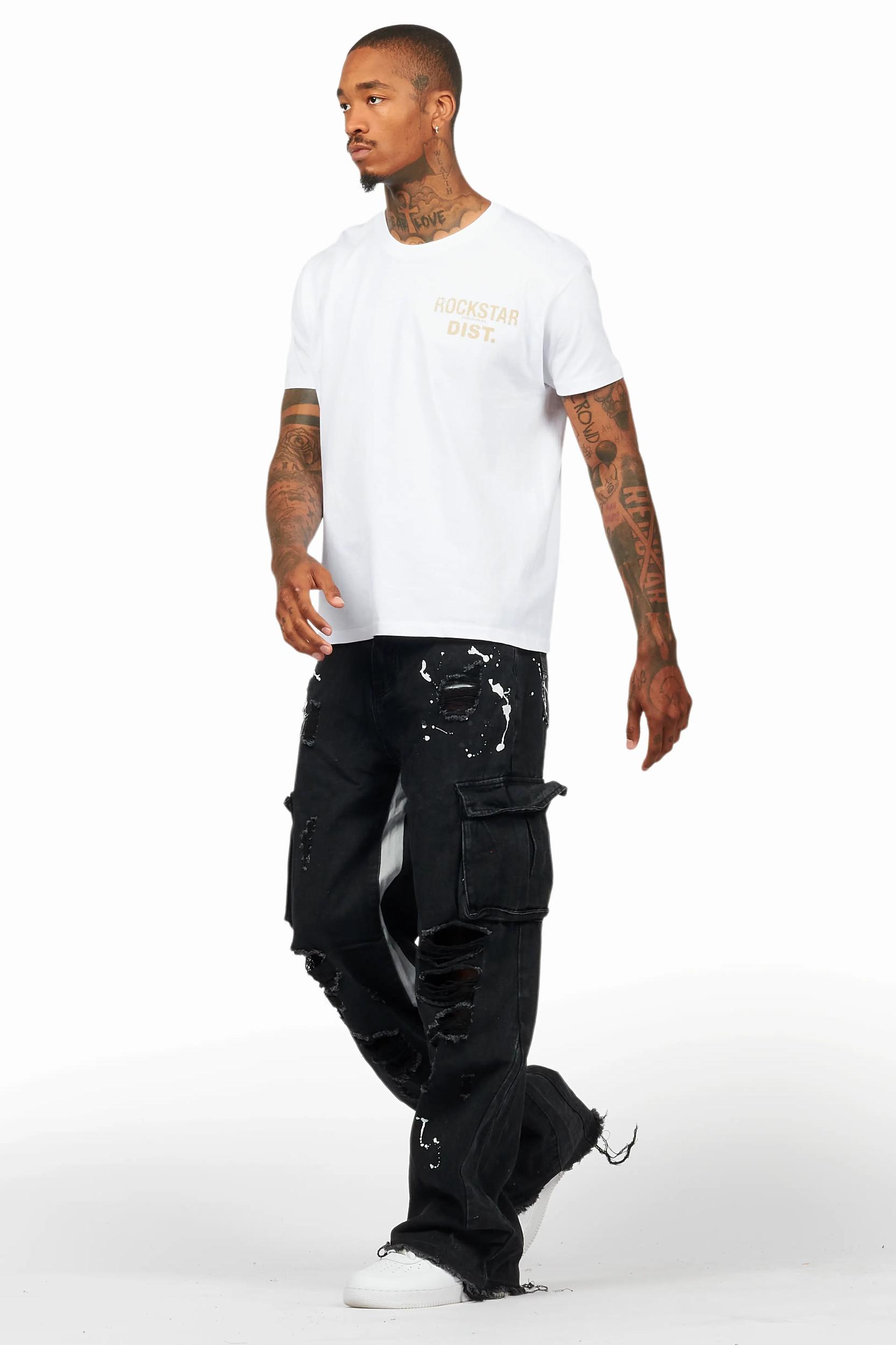 Dubaku Black Baggy Fit Jean Male Product Image