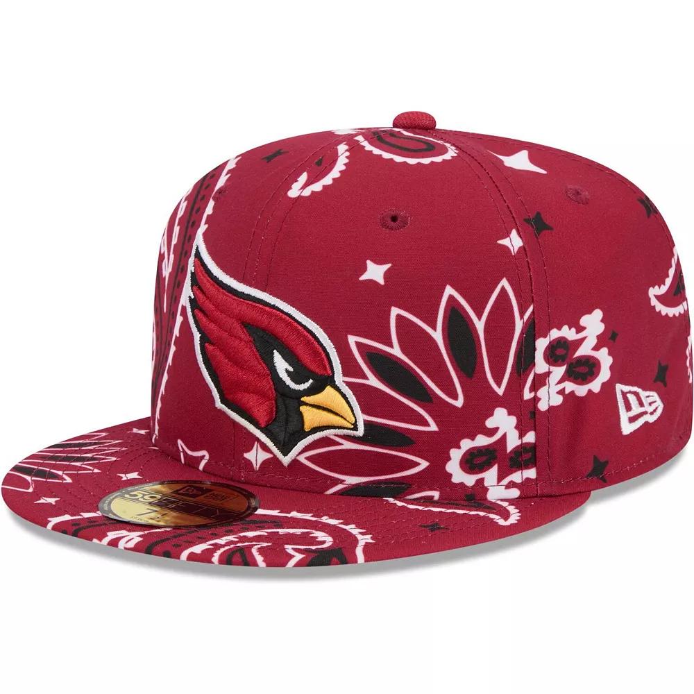Men's New Era Cardinal Arizona Cardinals Paisley 59FIFTY Fitted Hat,  Product Image