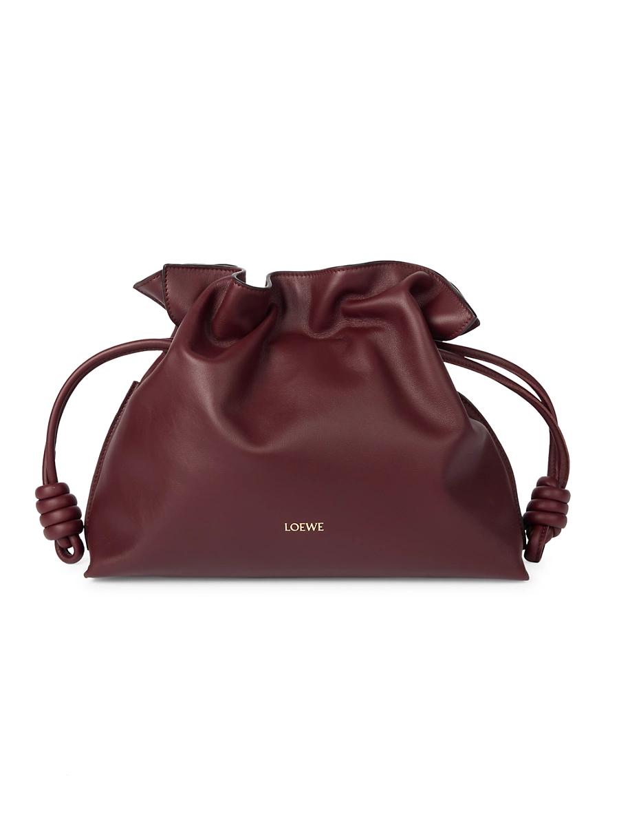 Womens Flamenco Leather Drawstring Clutch Product Image