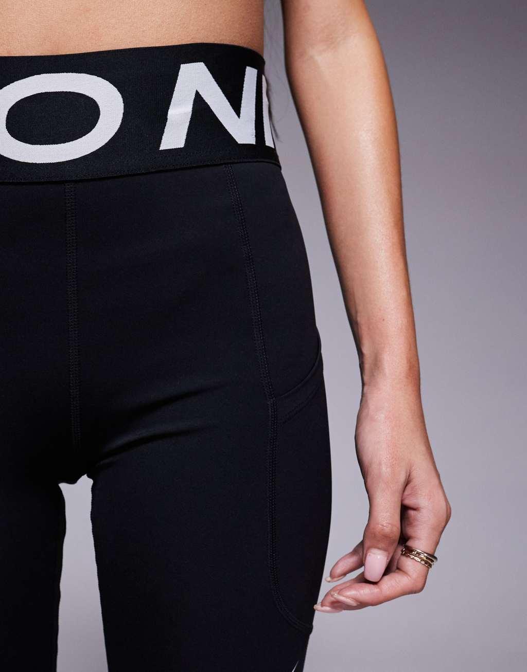 Nike Training Pro Sculpt high waisted 7/8 leggings in black Product Image